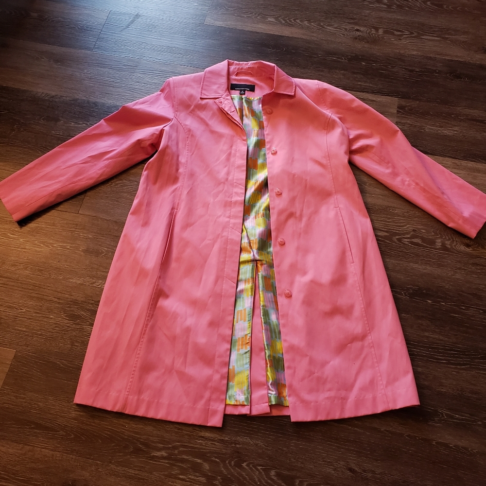 Jones New York Pink Trench Rain Coat